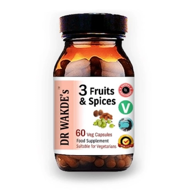 DR WAKDE’s 3 Fruits & Spices / 3 Плода & Подправки Аюрведа, 60 капсули