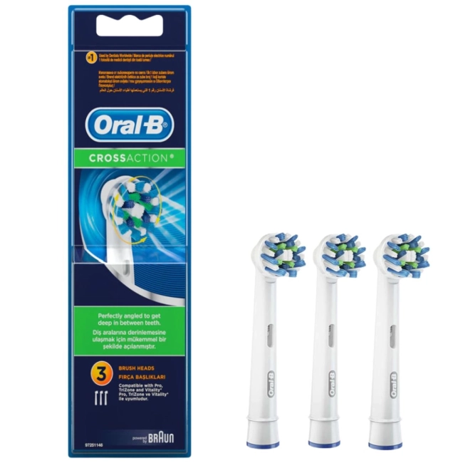 Oral-B CROSS Action Резервна глава за електрическа четка 3 броя