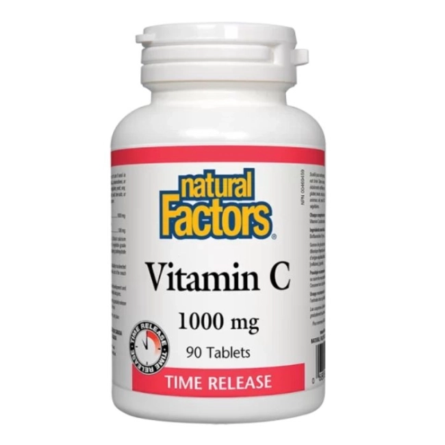 Natural Factors Vitamin C/ Витамин С 1000 mg и Биофлавони х 90 таблетки с удължено освобождаване