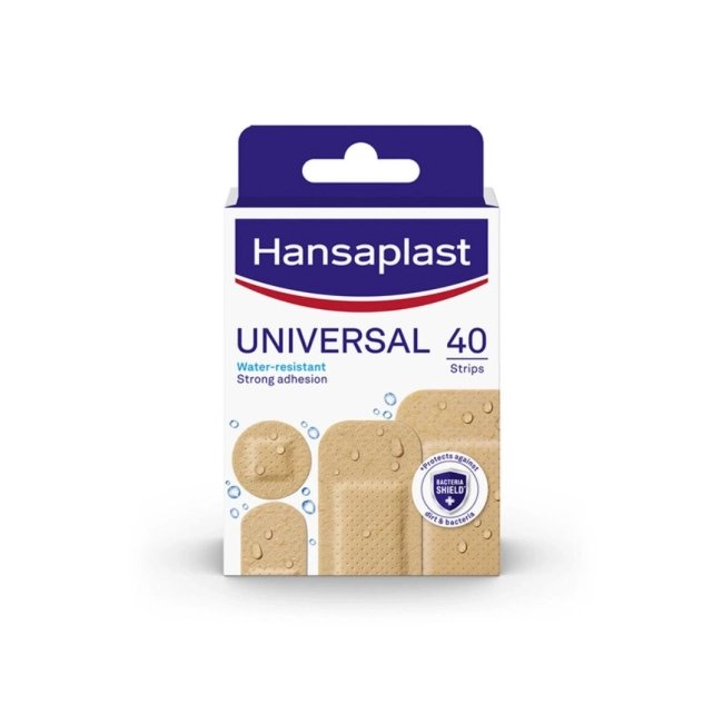 Hansaplast Universal Водоустойчиви пластири универсални 40 бр