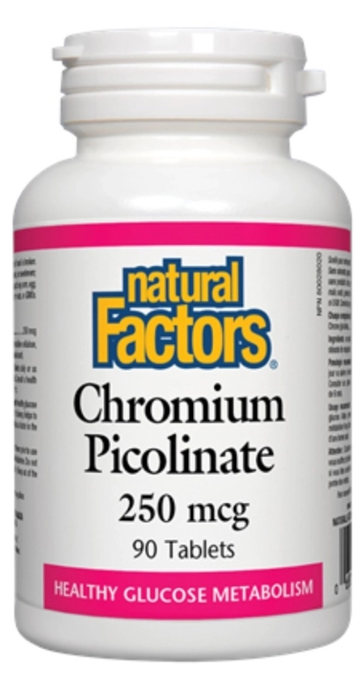 Natural Factors Chromium Picolinate/ Хром Пиколинат 250 mcg х 90 таблетки