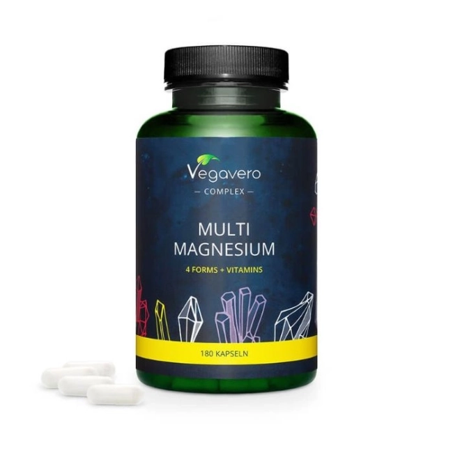 Vegavero Multi Magnesium - Мулти магнезий с витамини В2 и В6, 180 капсули