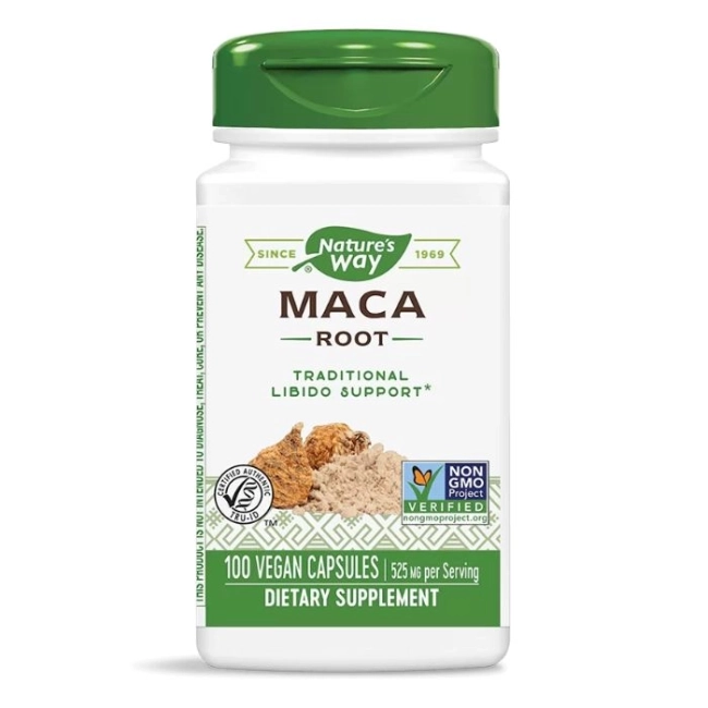 Nature’s Way Мака - хормонален регулатор, афродизиак и адаптоген, 525 mg, 100 капсули