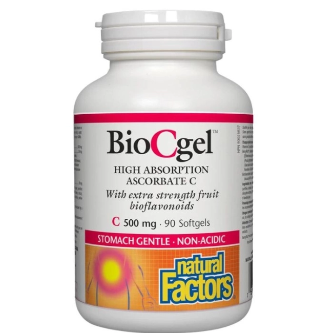 Natural Factors Vitamin C BioCgel™/ Витамин С 500 mg (калциев аскорбат) х 90 софтгел капсули