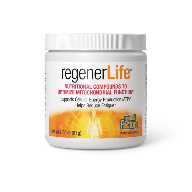 Natural Factors Клетъчна енергия и антиейджинг грижа - Rеgener Life, 81 g прах