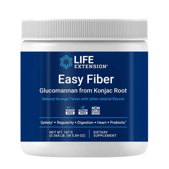 Life Extension Контрол на апетита - Easy Fiber (Глюкоманан), 167 g прах