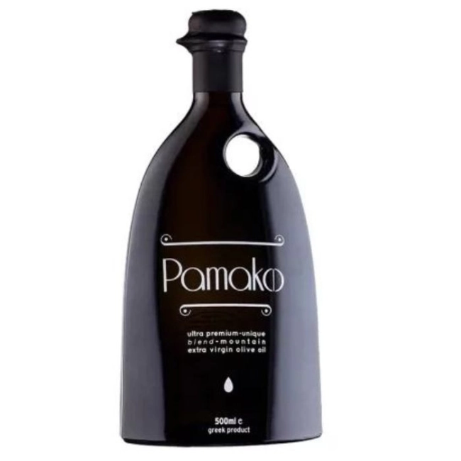Pamako Студено пресовано маслиново масло (два сорта маслини) - Зехтин с високо съдържание на полифеноли, 500 ml