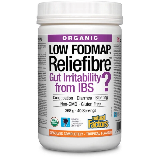 Natural Factors Reliefibre™ /Разтворими диетични фибри 268 g x 40 дози