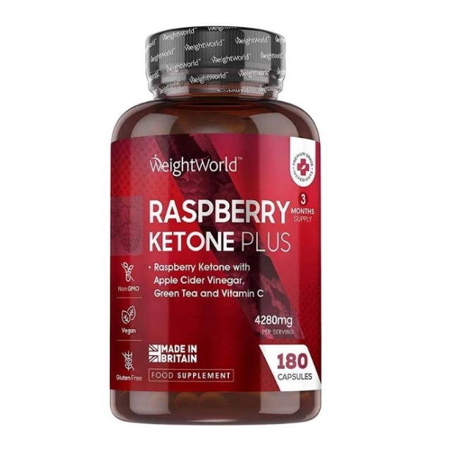 WeightWorld Горене на мазнини - Малинови кетони Плюс, 180 капсули