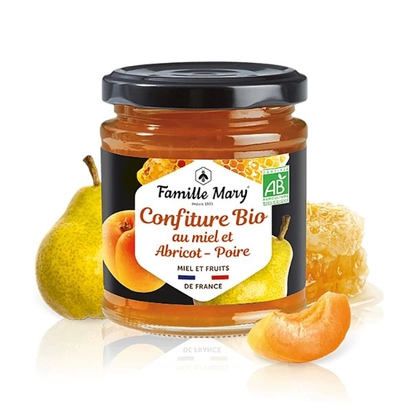 Famille Mary Био конфитюр от кайсии и круши с мед, 220 g
