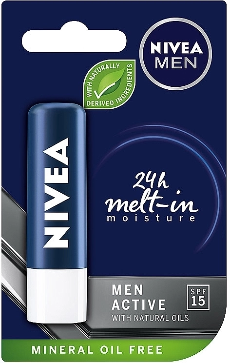 Nivea Men Active Care Балсам за устни за мъже SPF15 4.8 гр