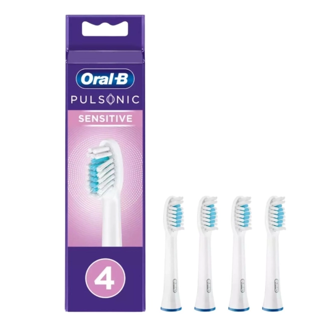 Oral-B PULSONIC Sensitive Резервна глава за ел. четка 4 броя