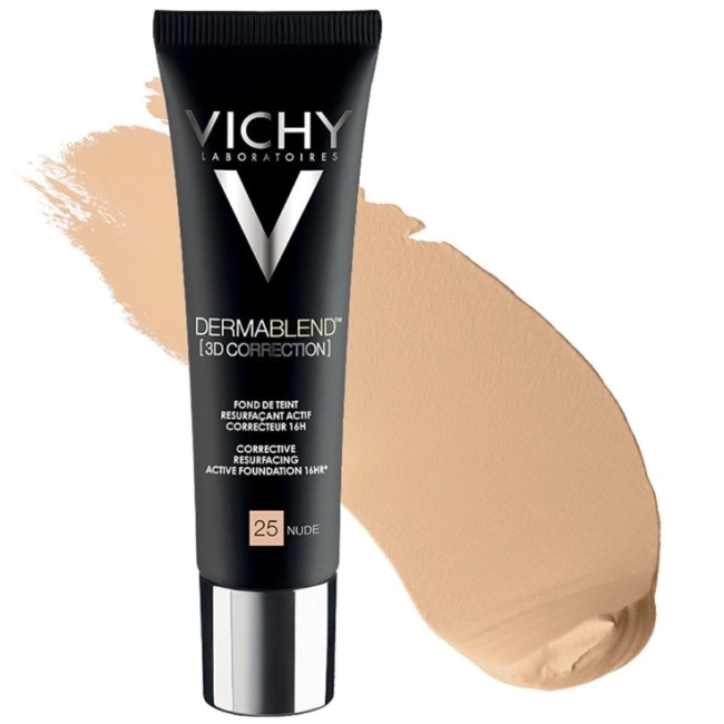 Vichy Dermablend 3D Коригиращ фон дьо тен за мазна кожа, склонна към акне 25 натюр SPF25 30 мл