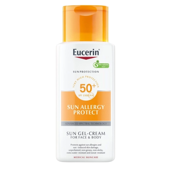 Eucerin Sun Allergy Protect Слънцезащитен гел-крем против слънчеви алергии SPF50+ 150 мл