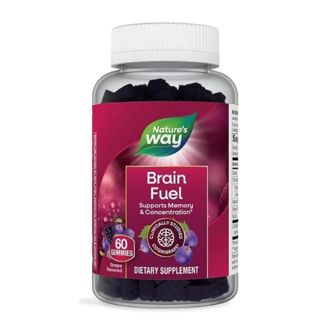 Nature’s Way Формула за памет и концентрация - Brain Fuel, 60 желирани таблетки