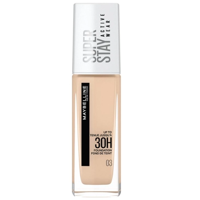 MAYBELLINE NEW YORK Фон дьо тен Super Stay 30H, 03 True Ivory, 30 ml