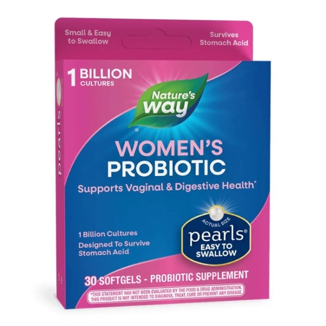 Nature’s Way Пробиотик Пърлс за жени - перли - Pearls® Probiotic Women`s, 1 млрд. активни пробиотици, 30 софтгел капсули