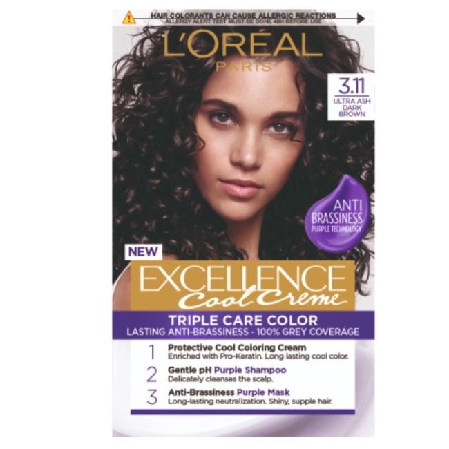 L’Oreal Excellence Cool Creme Боя за коса 3.11 Ultra Ash Dark Brown