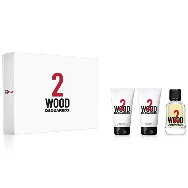 Dsquared2 2 Wood КОМПЛЕКТ EDT 50 мл + Лосион за тяло 50 мл + Душ-гел 50 мл) Унисекс