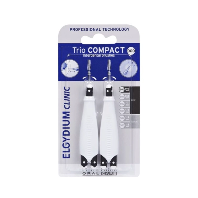 Elgydium Clinic Trio Compact 000 Интердентални четки за тесни междузъбни пространства, 0,6 мм 4 броя