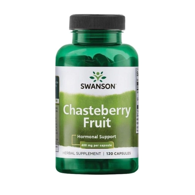 Swanson Chasteberry Fruit Плодове от Адамово дърво 400 мг х 120 капсули