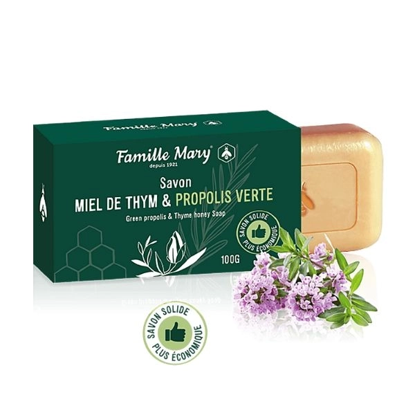 Famille Mary Сапун с пчелен мед от мащерка и зелен прополис, 100 g
