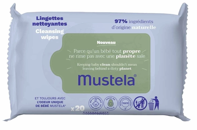 Mustela Мокри кърпички за лице, ръце и тяло 20 бр.