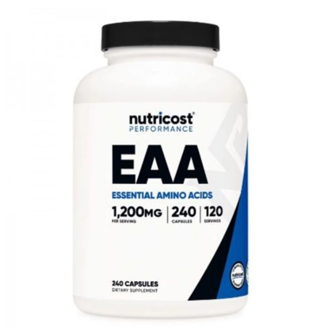 Nutricost Мускулна маса - Есенциални аминокиселини - EAA, 240 капсули