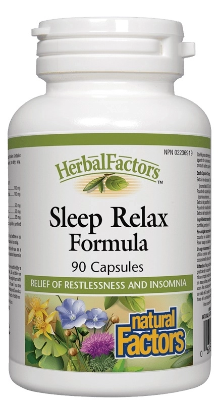 Natural Factors Sleep Relax Formula / Формула за спокоен сън, 90 капсули