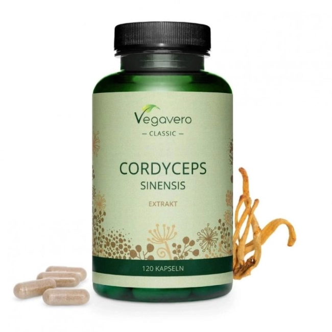 Vegavero Cordyceps Sinensis Extrakt / Кордицепс екстракт, 120 капсули, 100% Vegan