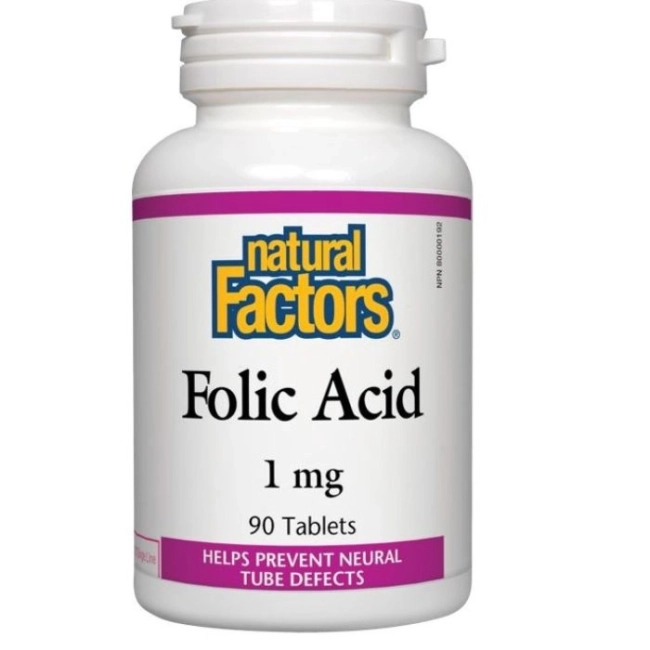 Natural Factors Folic Acid/ Фолиева киселина 1 mg х 90 таблетки