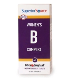 Superior Source Витамин В Комплекс за жени, 60 сублингвални таблетки