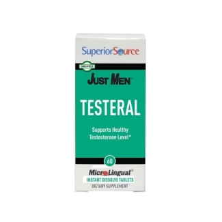 Superior Source Билкова тестостерон формула - Just Men® Testeral, 60 сублингвални таблетки