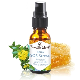 Famille Mary Антистрес спрей за уста със златен корен и витамин В6 - SOS Stress Rhodiola, Vitamin B6, Miel d’oranger, 20 ml