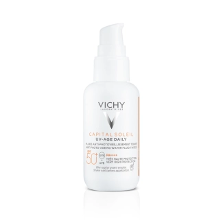 Vichy Capital Soleil UV-Age Слънцезащитен противостареещ тониран флуид SPF50+ 40 мл