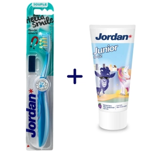 Jordan Комплект Детска Четка 9+ г.+ Паста 6-12 г.
