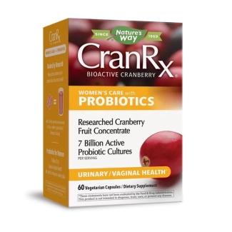 Nature’s Way CranRx® – уринарни и вагинални инфекции - Биоактивна червена боровинка (концентрат) &amp; пробиотици, 60 капсули