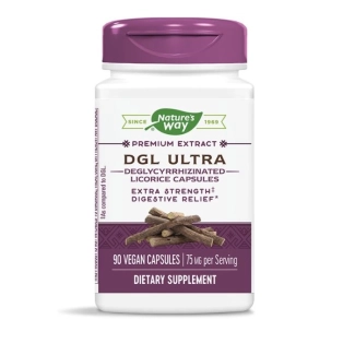 Nature’s Way При киселини, гастрит и язва - премиум формула - Деглициризиран сладник / Женско биле DGL Ultra, 90 капсули