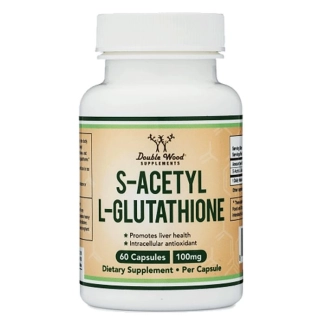 Double Wood S-Acetyl-L-Glutathione / S-Ацетил-L-Глутатион, 60 капсули