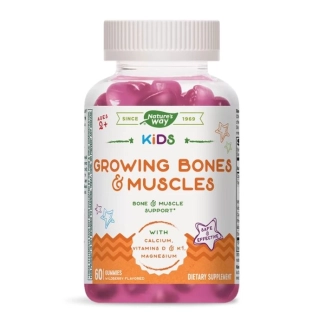 Nature’s Way Детска формула за здрави кости и мускули - Kids Growing Bones &amp; Muscles, 60 желирани таблетки