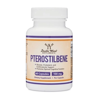 Double Wood Pterostilbene / Птеростилбен, 100 mg, 60 капсули