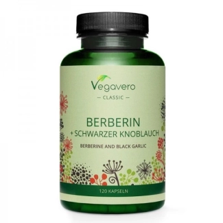 Vegavero Диабет и сърдечно-съдова система - Берберин + Черен чесън, 120 капсули