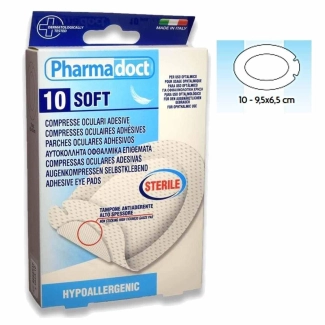 Pharmadoct Стерилна марля компрес за очи 9,5х6,5 см 10 бр