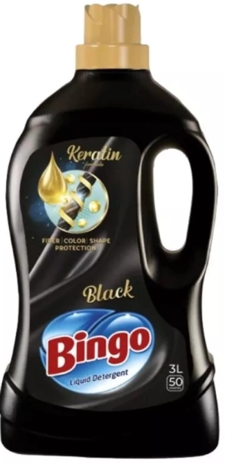 BINGO Keratin Black Течен перилен препарат 3л 50 пранета