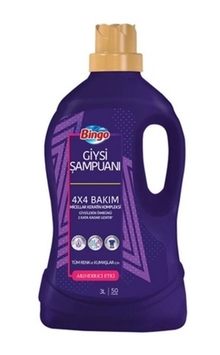 BINGO Течен перилен препарат Мицеларен Кератинов комплекс 3л 50 пранета