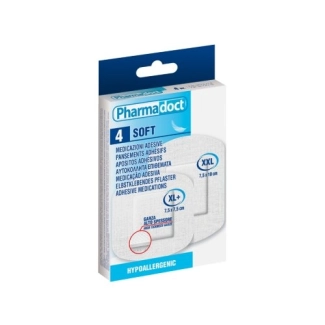 Pharmadoct Soft Хипоалергенен пластир 7,5-10 см х 7,5 см х 4 броя