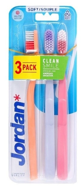 Jordan CLEAN SMILE 3 pack Soft четка за зъби