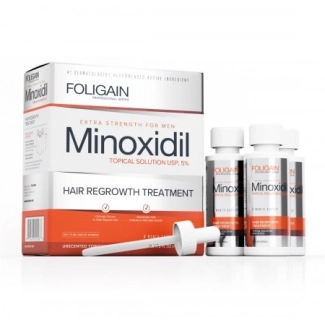 MINOXIDIL 5% FOLIGAIN ЗА МЪЖЕ 3 x 60ml шишенца Срещу косопад и оплешивяване