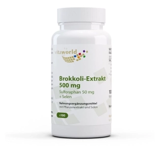 Vita World Щитовидна жлеза, детокс - Екстракт от Броколи + Селен, 100 капсули