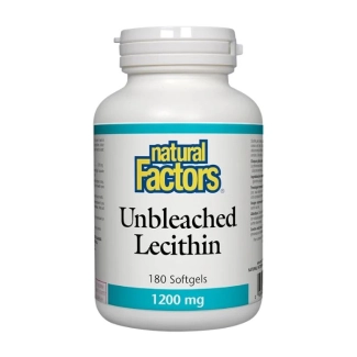 Natural Factors Lecithin Unbleached/ Лецитин (неизбелен) 1200 mg х 180 софтгел капсули